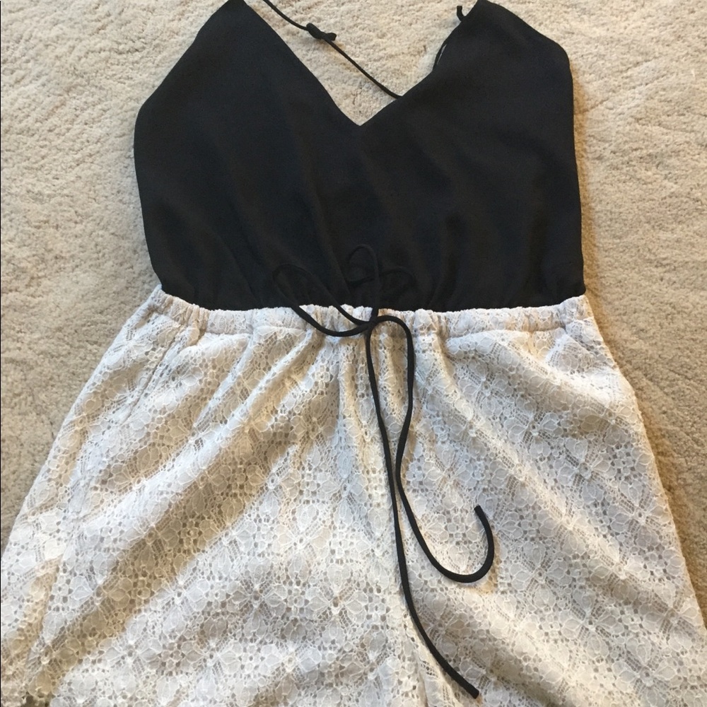 Black and white romper